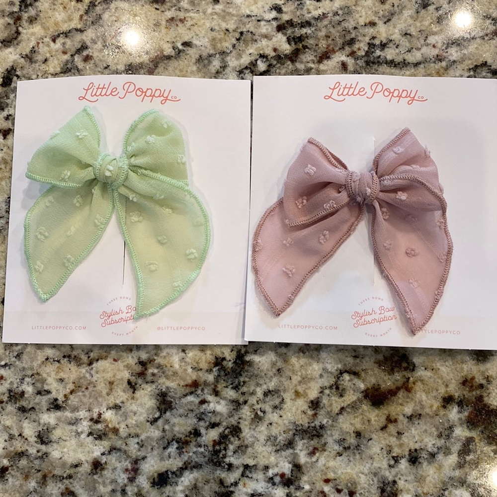 Little Poppy Co Swiss Dot Bows